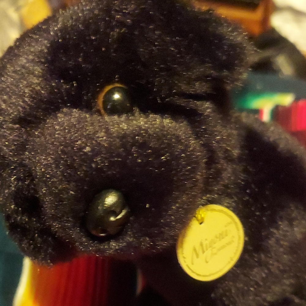 Nwt Black Lab Puppu Plush By Aurora